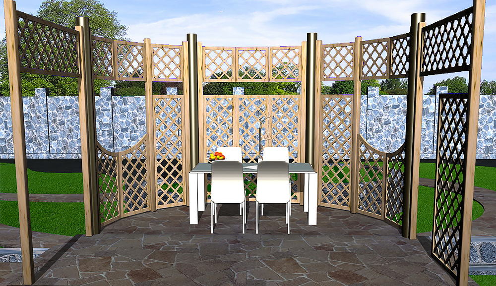 Privacy Screens Models Laser Cut Aluminum Steel wrought-iron frames Wooden Supplier in Turkey Turquie